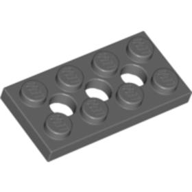 Sötét kékes-szürke 2x4 lyukas elem