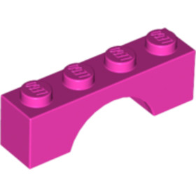 Sötét Rózsaszín Pink 1X4 Híd Elem