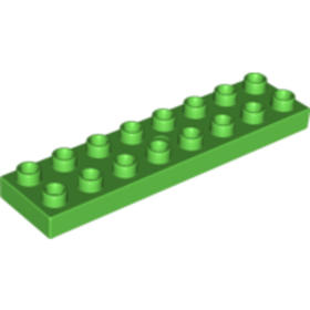 DUPLO Fényes Zöld 2x8 elem