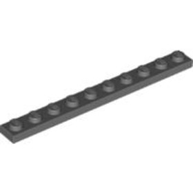 Sötét Kékesszürke 1x10 Lapos Elem