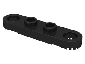 Fekete 1x4 Lapos Technic Elem Fogas Csatlakozóval