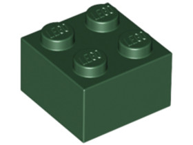 Sötétzöld 2x2 Elem