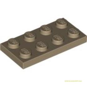 Sötét cserszínű 2X4 Lapos Elem