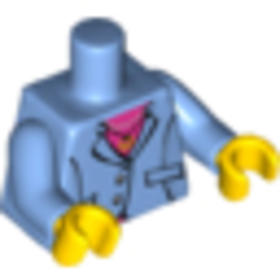 Közép Kék Minifigura Felsőrész
