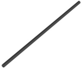 Fekete tömlő, merev 3mm D. 18L / 14.4cm