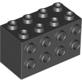 Fekete 2x4x2 Elem oldalain Bütykökkel