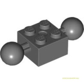 Sötét kékes-szürke 2X2 Technic Elem Golyóval