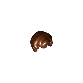Vöröses barna minifigura rövid, göndör haj