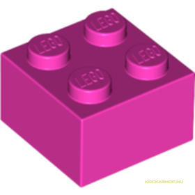 Sötét rózsaszín 1X2X2 Pink Elem