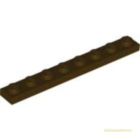 Sötét barna 1X8 Lapos Elem