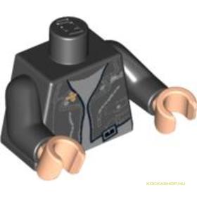 Fekete Bőrdzsekis Minifigura Felsőrész