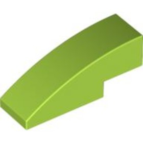 Lime színű 1x3 Ívelt Elem