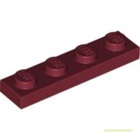 Sötét piros 1X4 Lapos Elem
