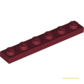 Sötét piros 1X6 Lapos Elem
