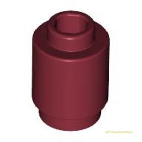 Sötét piros 1X1 Kerek Elem
