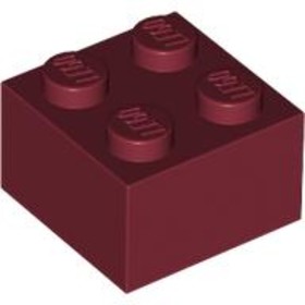 Sötétpiros 2x2 Kocka