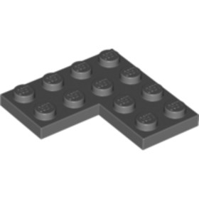 Sötét Kékesszürke 2X4X4 Lapos Sarok Elem