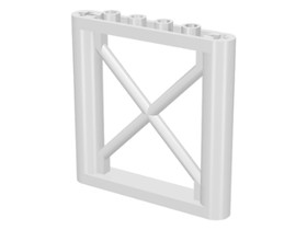 Fehér 1x6x5 Rácsos Fal Elem