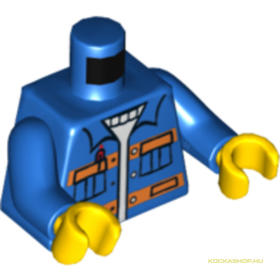 Kék Minifigura Felsőrész, , Csíkkal