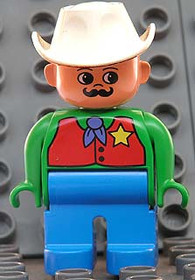 Duplo cowboy minifigura