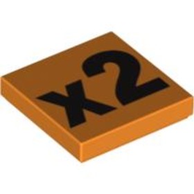 Narancssárga 2x2 Csempe x2 Festéssel