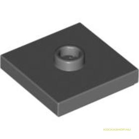 Sötét kékes-szürke 2X2 Lapos Elem 1 Bütyökkel