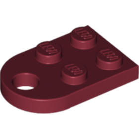 Sötét piros 2X3 Lyukas Elem