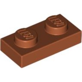 Sötétnarancs 1x2 Lapos Elem