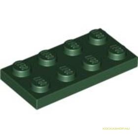 Sötét zöld 2X4 Lapos Elem