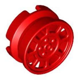 Piros 8 Küllős Kerék - 11mm D. x 6mm