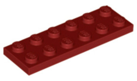 Sötét piros 2X6 Lapos Elem