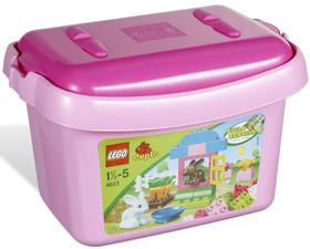 DUPLO Rózsaszín elemtartó doboz