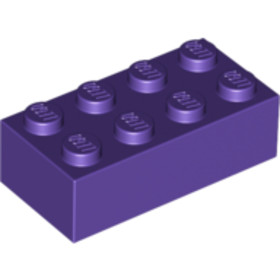 Sötétlila 2x4 Kocka