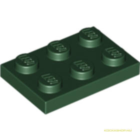 Sötét zöld 2X3 Lapos Elem