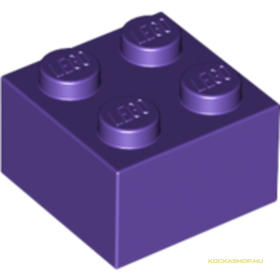 Sötét lila 1X2X2 Elem