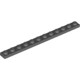 Sötét kékesszürke 1X12 Hosszú Lapos Elem