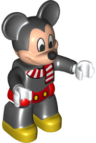 Duplo Figure Lego Ville, Mickey Mouse, Red Pants and Scarf