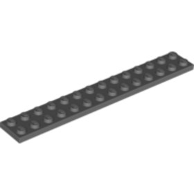 Sötét Kékesszürke 2x14 Lapos Elem