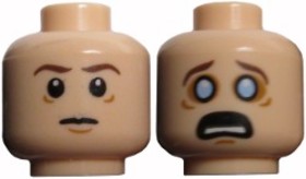 Világos Testszínű Minifigura Fej - Frodó Feje Dupla festéssel