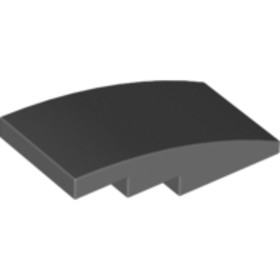 Sötét Kékesszürke 2x3 Íves Elem