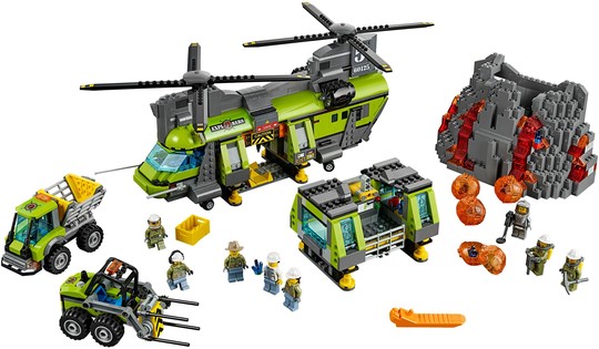 LEGO® City 60125 - Vulkánkutató teherszállító helikopter