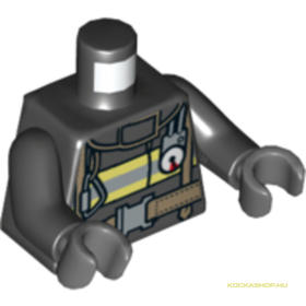 Fekete Minifig Tűzoltó Felsőrész