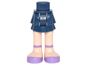 Friends minifigura láb - sötétkék szoknyával
