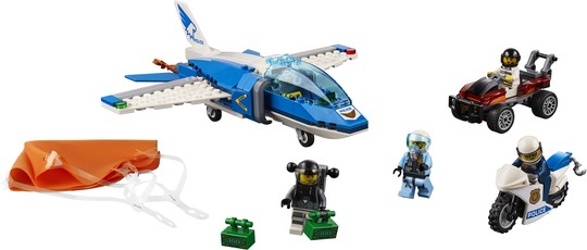 LEGO® City 60208 - Légi rendőrségi ejtőernyős letartóztatás