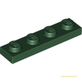Sötét zöld 1X4 Lapos Elem