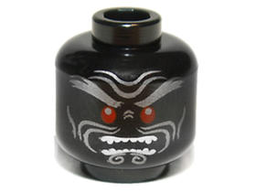 Fekete Minifigura fej ninjago