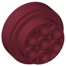Sötétpiros Technic Fehér felni 31mm x 15mm