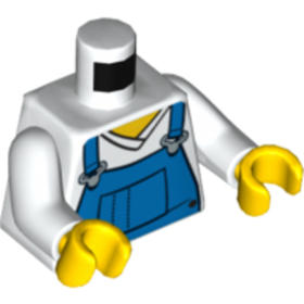 Fehér Minifigura Felsőrész Farmeres