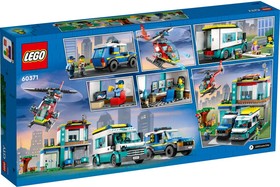 LEGO® City 60371 - Mentő járművek központja