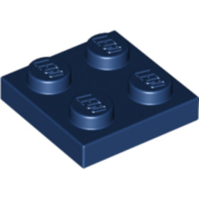 Sötétkék 2X2 Lapos Elem